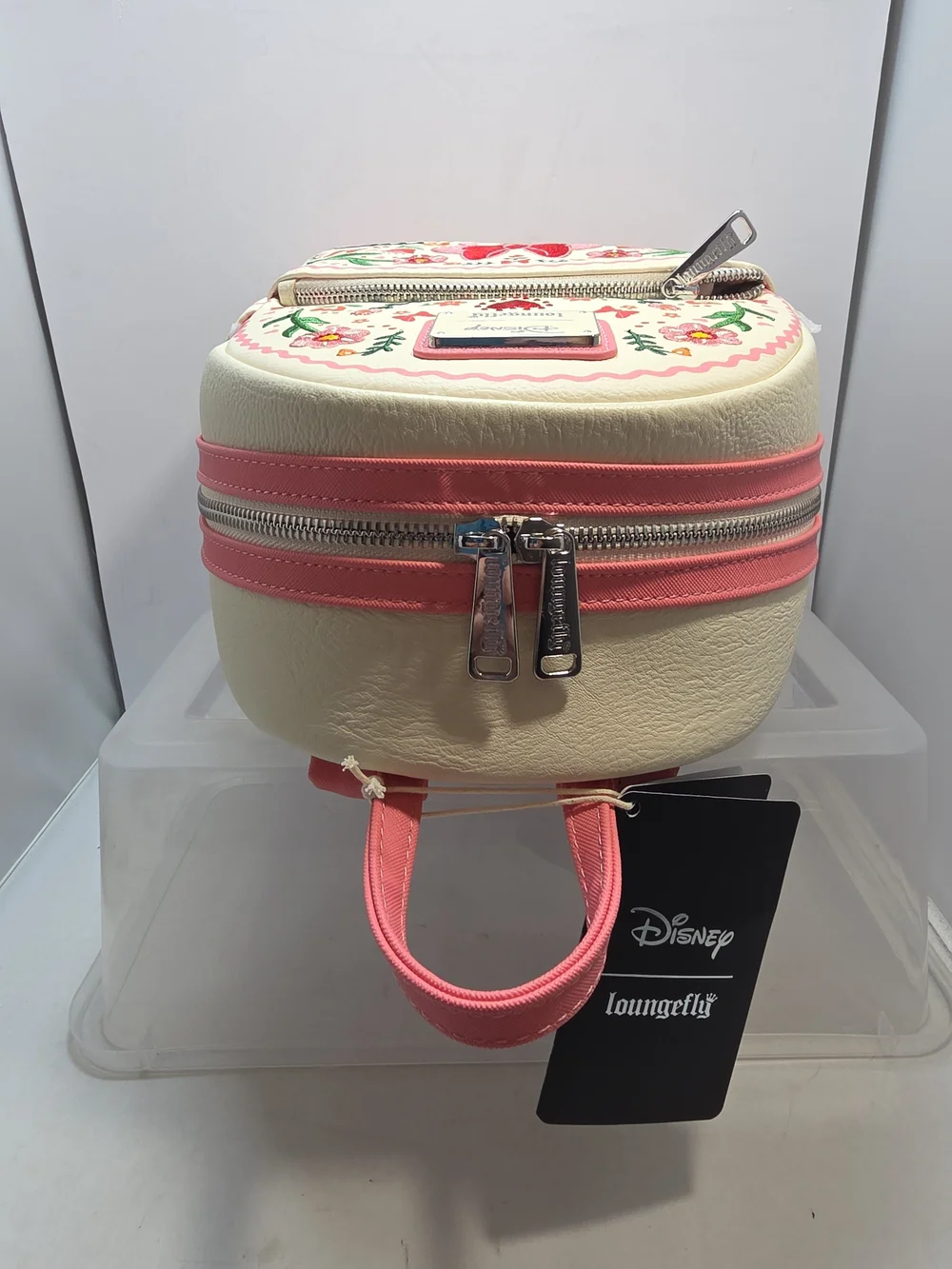 Loungefly Disney Minnie Mouse Floral Embroidered Mini Backpack & Wallet NWT